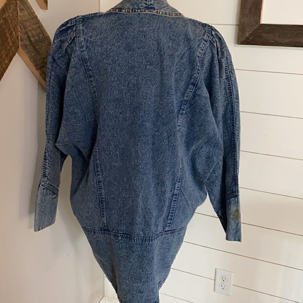 Vintage Acid Wash Embellished Bedazzle Jean Jacket - Picture 8 of 10